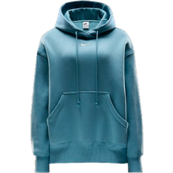 Nike Women's Oversized Pullover Phoenix Fleece Hoodie - Denim Turquoise/Sail