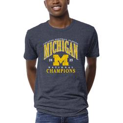 League Collegiate Wear Michigan Wolverines Heather Navy College Football Playoff 2023 National Champions Arch Over Victory Falls Tri-Blend T-Shirt