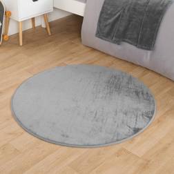 OHS Round Supersoft Rug 100 cm Grey