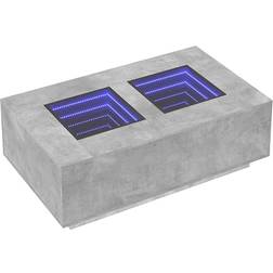 vidaXL Infinity LED Rectangular Concrete Grey Coffee Table 69x116cm