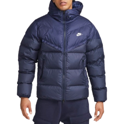 Nike Men's Windrunner Primaloft Storm Fit Hooded Puffer Jacket - Midnight Navy/Obsidian/Sail