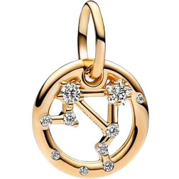 Pandora Libra Zodiac Dangle Charm - Gold/Transparent