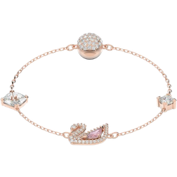 Swarovski Swan Bracelet - Rose Gold/Pink/Transparent