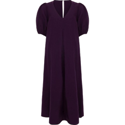 Phase Eight Lotty Puff Sleeve Midi Dress - Purple