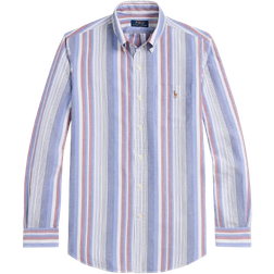 Ralph Lauren Custom Fit Striped Oxford Shirt - Blue Red Multi