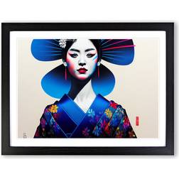 ClassicLiving Colourful Geisha Vol.2 Black Framed Art 64x46cm