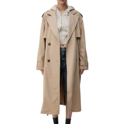 H&M Twill Trench Coat - Light Beige