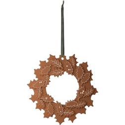 Kähler Gingerbread Wreath Brown Christmas Tree Ornament