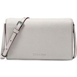 Michael Kors Jet Set Medium Pebbled Leather Crossbody Bag - Aluminum