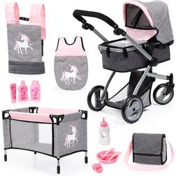 Bayer Combination Stroller for Dolls Mega Set Unicorn