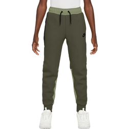 Nike Big Kid's Sportswear Tech Fleece Pants - Cargo Khaki/Oil Green/Black/Black (FD3287-325)