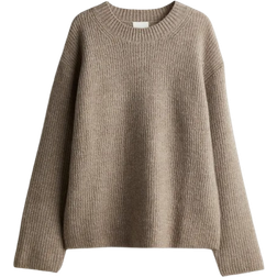 H&M Rib Knit Jumper - Beige Marl