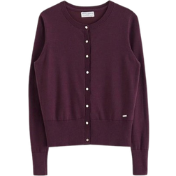 Lindex Fine Knit Cardigan - Dark Lilac