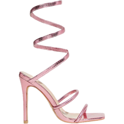 Shein CUCCOO SZL Women's Shoes Fashionable Multi Strap Design High Heel Pink Sandals for Outdoor Activities for Spring and Summer Holiday Shoes Summer Sale Party Baddie Trendy Chic Wonderful Style Halloween Christmas Autumn