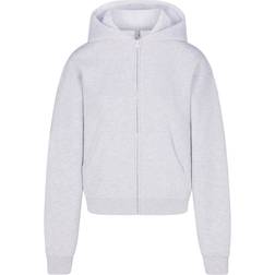 SKIMS Classic Zip Up Hoodie - Light Heather Grey