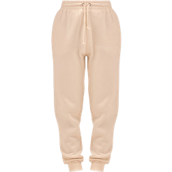 PrettyLittleThing High Waisted Washed Cuffed Joggers - Off White