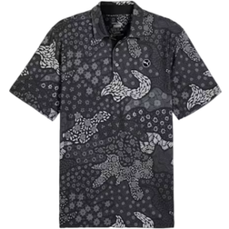 Puma Bloom Camo Golf Polo - Black