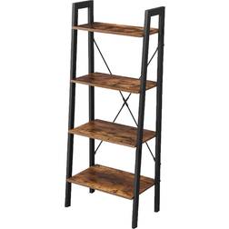 MCC Direct 4-Tier Ladder Walnut Book Shelf 148cm