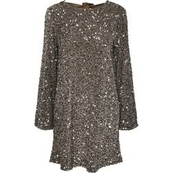 Pieces Kam Sequin Mini Dress - Morel