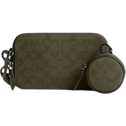 Coach Charter Slim Crossbody In Signature Canvas Jacquard - Army Green