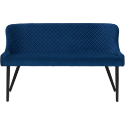 Julian Bowen Luxe Blue Settee Bench 143x81cm