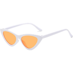 Aihontai Vintage Triangle Sunglasses White/Orange