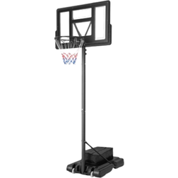 Costway 4.25-10 Feet Adjustable Basketball Hoop System with 44 Inch Backboard