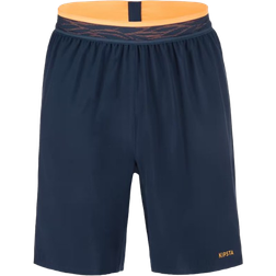 KIPSTA CLR Football Shorts - Steel Blue/Fluorescent Pastel Orange