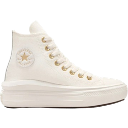 Converse Big Kid's Chuck Taylor All Star Move Tonal Canvas - Egret/Metallic Light Gold