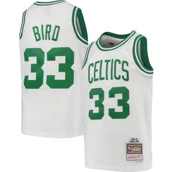 Mitchell & Ness Larry Bird Boston Celtics Youth White 1985-86 Hardwood Classics Swingman Throwback Jersey