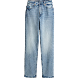 H&M Slim Straight High Jeans - Light Denim Blue