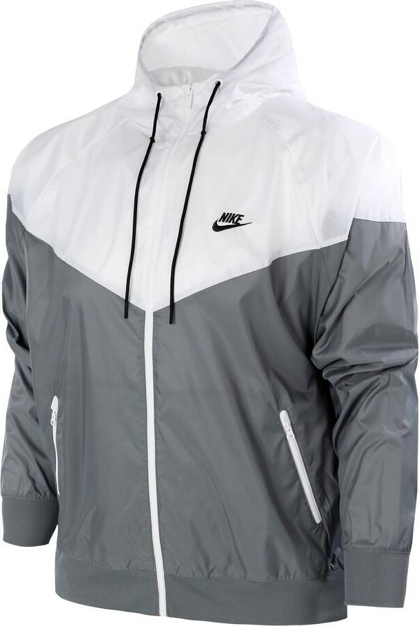 nike windrunner grey white