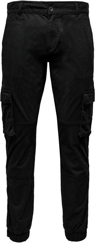 Only & Sons Cam Stage Cargo Cuff Pant - Black • Price