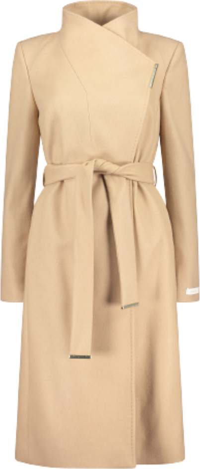 Ted Baker Rose Wool Wrap Coat - Camel • Prices