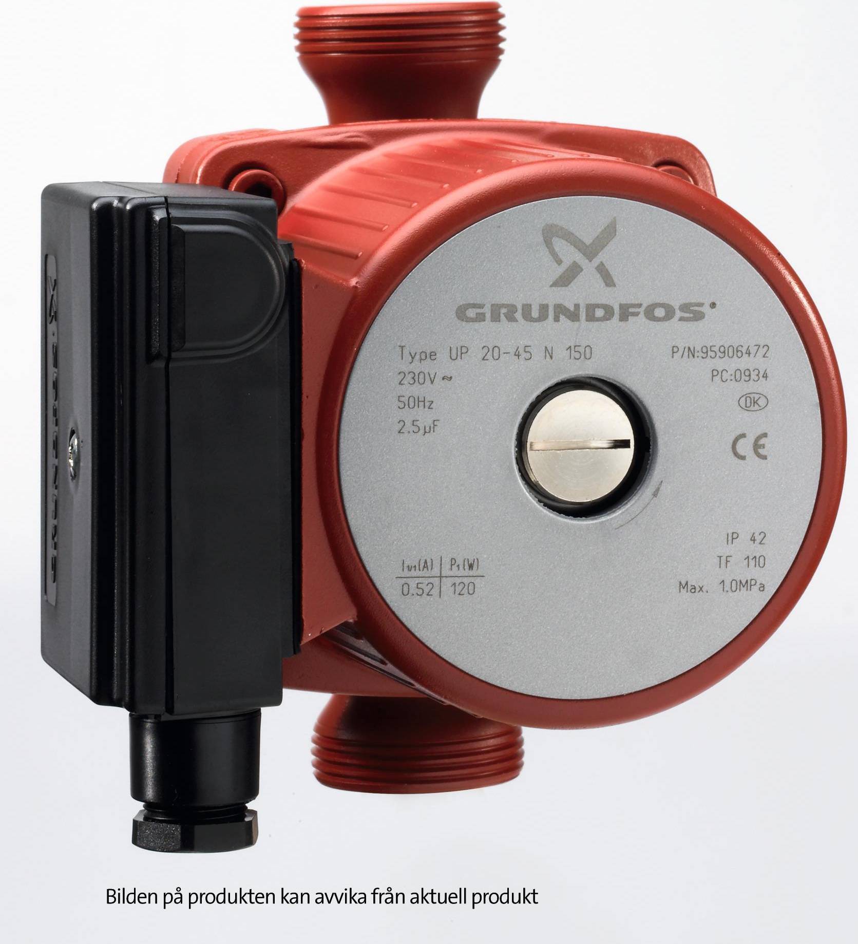 Grundfos Tappvarmvattenpump UP 20-15N 1-fas 230V • Price