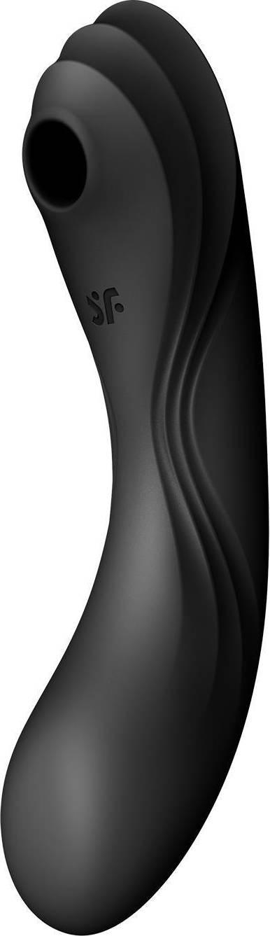 Satisfyer Clitoris Suction Stimulator Curvy Trinity 4 Insertable Air Pulse Vibrator Black • Price 