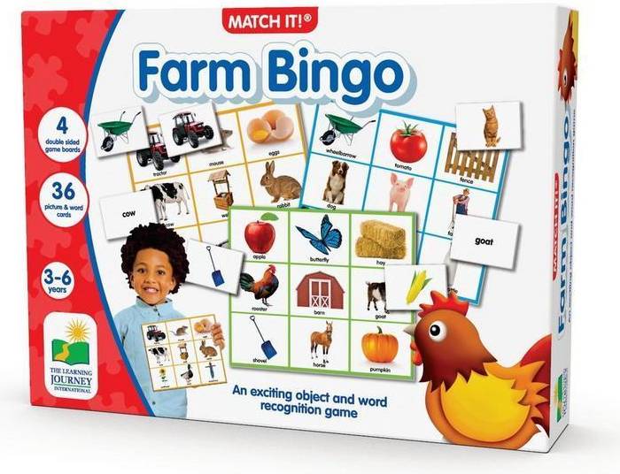 The Learning Journey Match It! Bingo, Farm