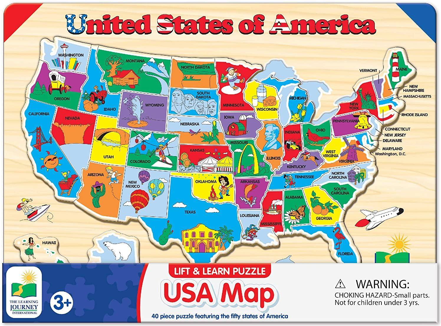 The Learning Journey USA Map 40 Pieces