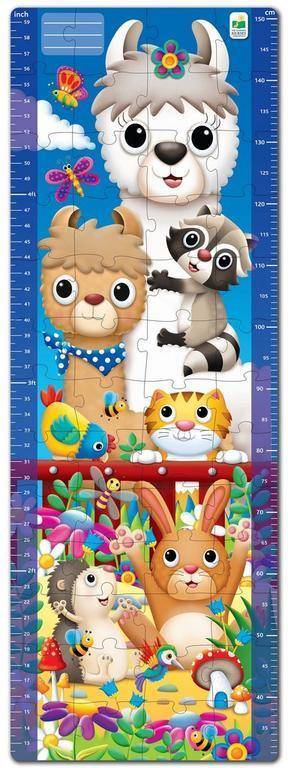 The Learning Journey Long & Tall Puzzles Animal Friends Growth Chart Multi Multi 50