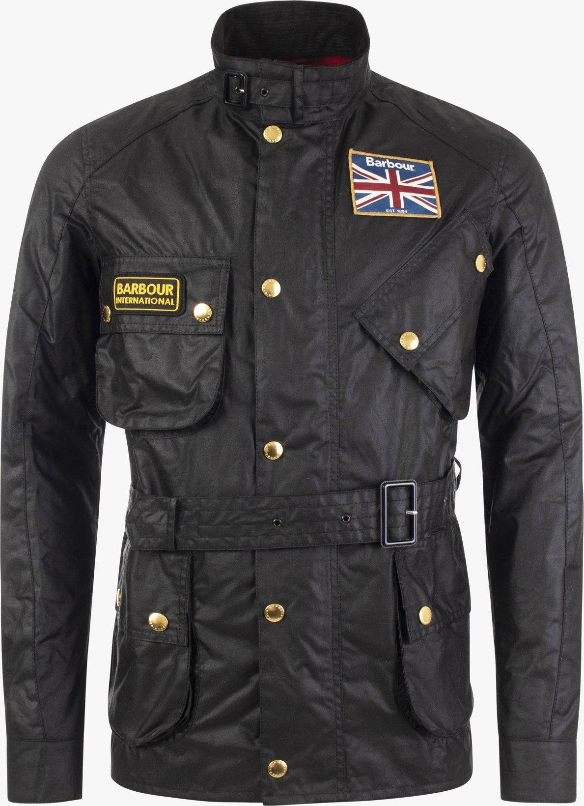 Barbour Union Jack Wax Jacket - Black • Prices