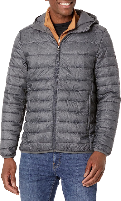 Amazon Essentials Mens Lightweight Packable Hooded Puffer Jacket • Price 