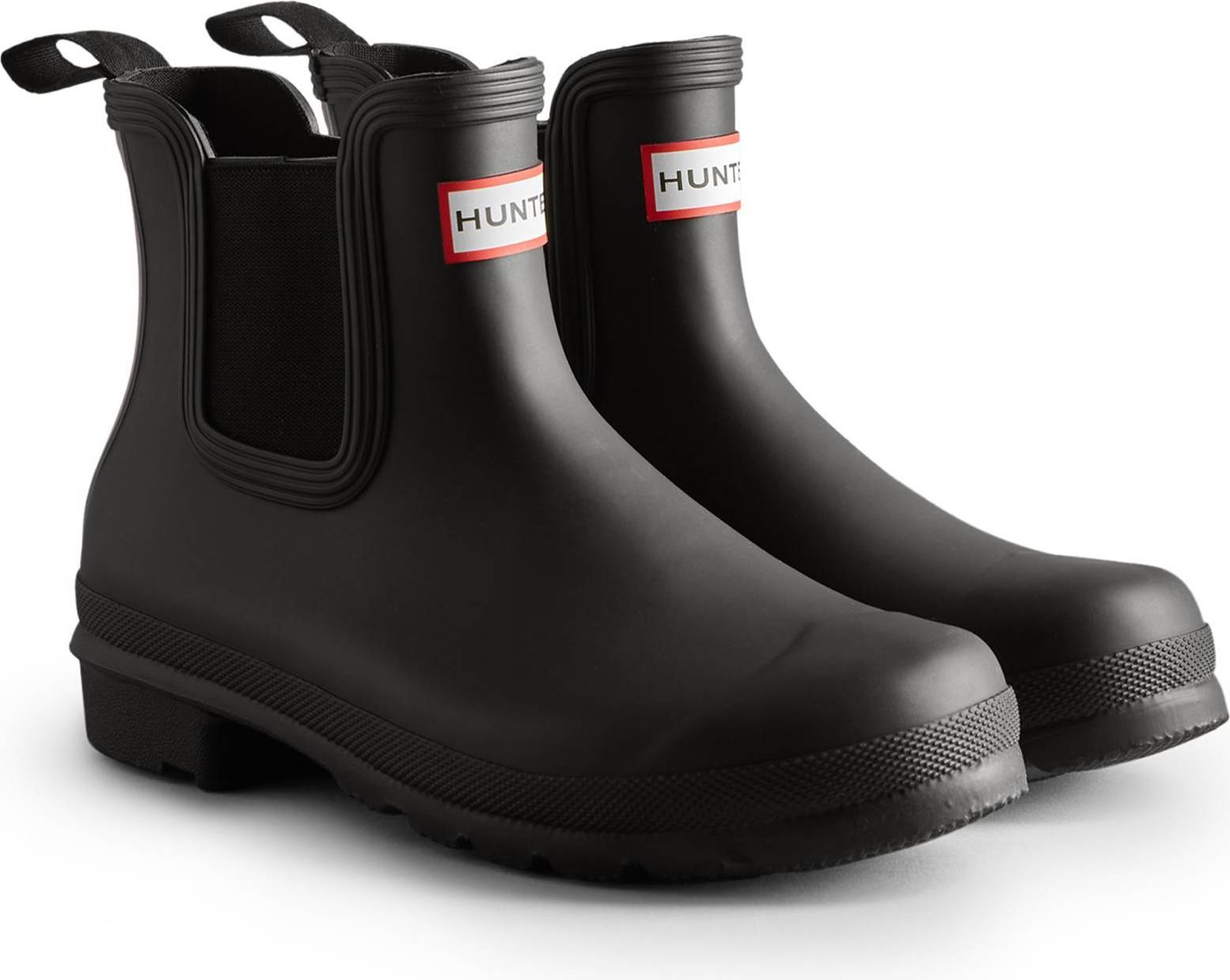 Hunter Women's Tri-colour Logo Backstrap Chelsea Boots Black