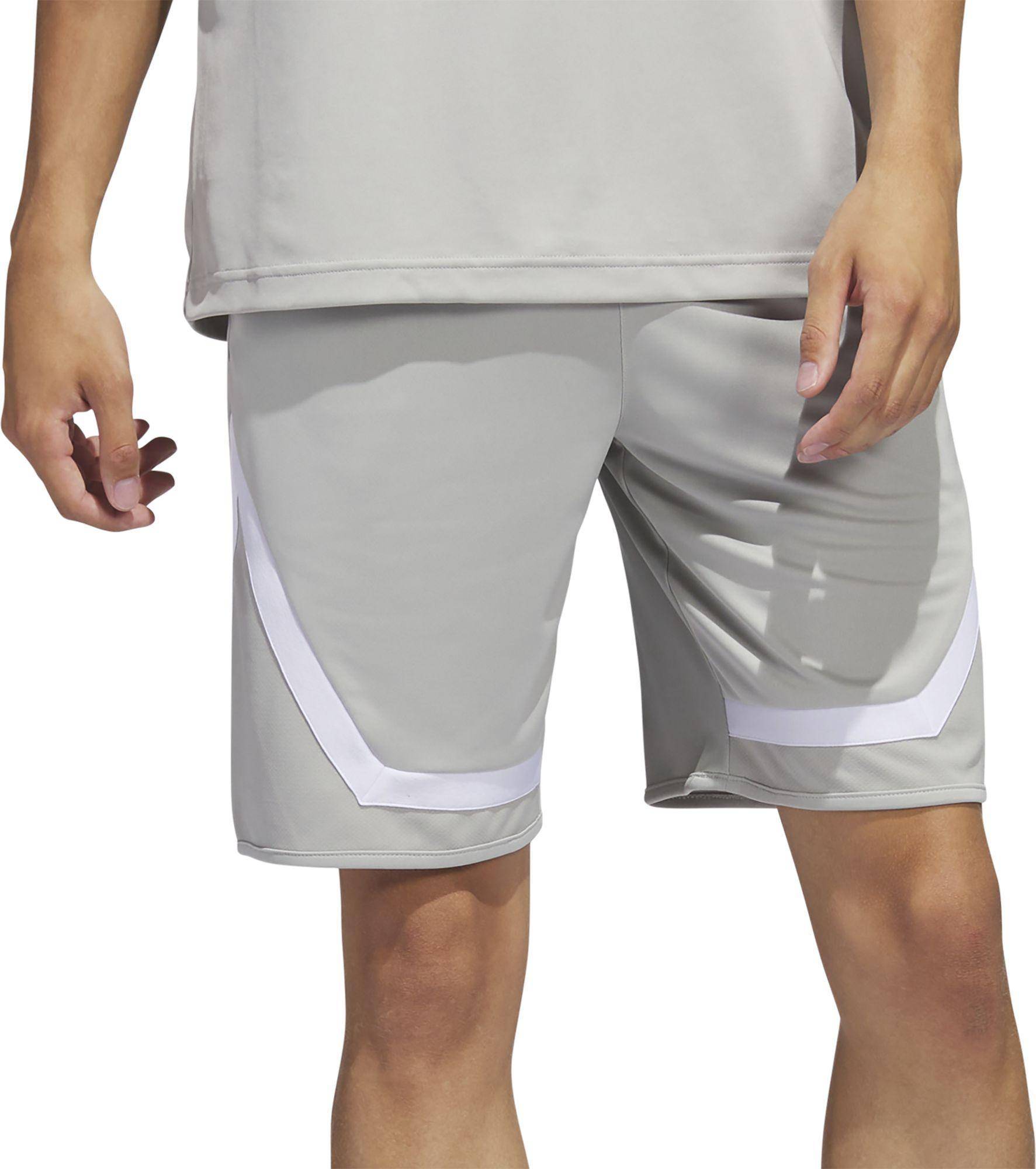 Adidas Pro Block Shorts - Metal Grey/White • Price