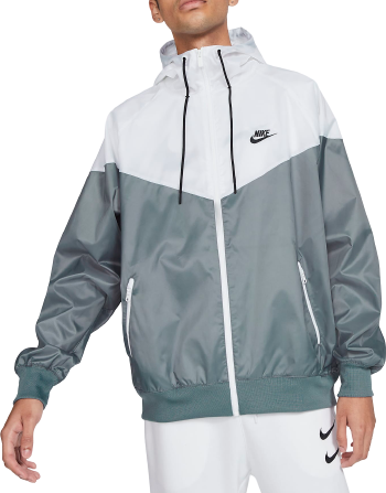 Nike Sportswear Windrunner Hooded Jacket Men - Smoke Grey/White/Black ...