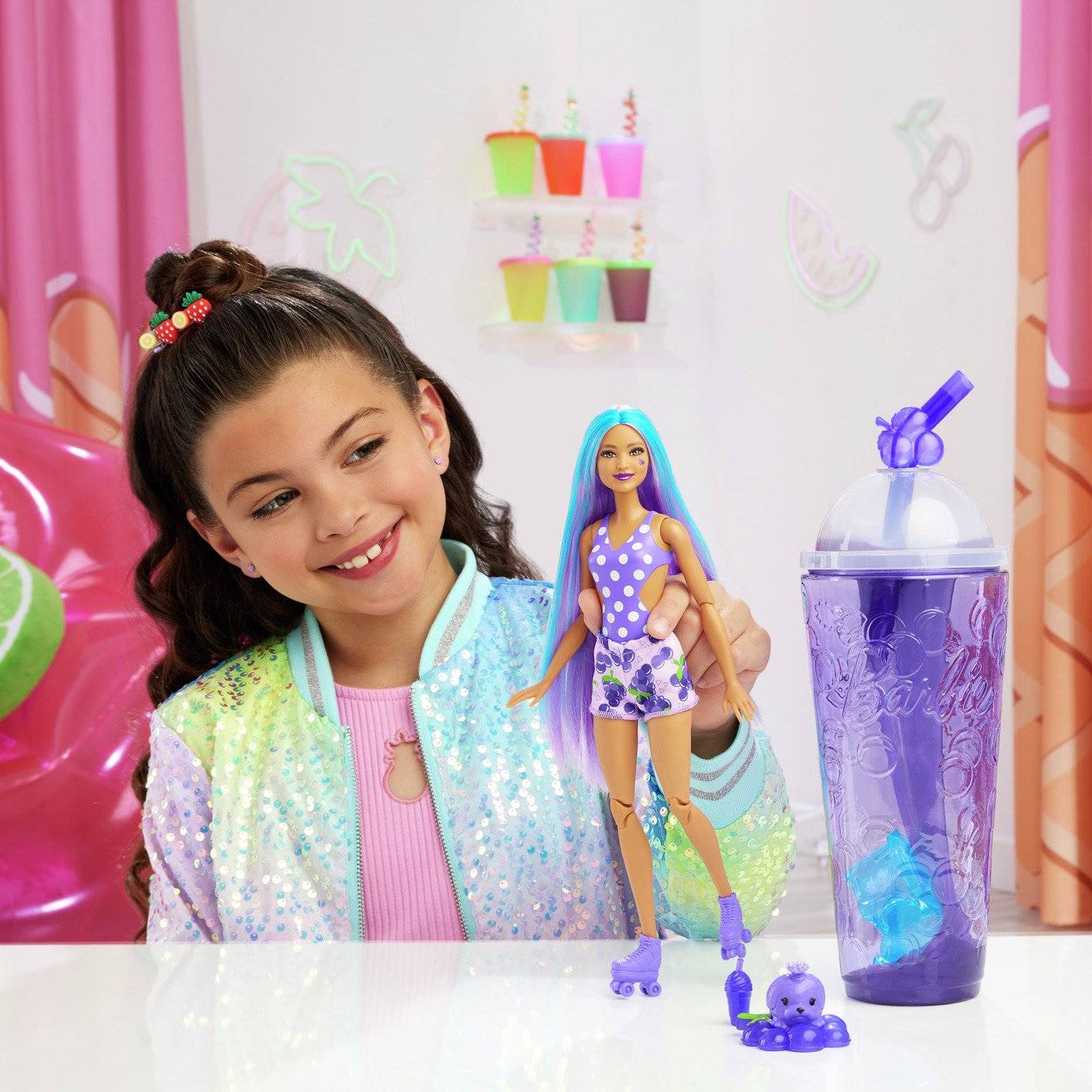Barbie Pop Reveal Fruit Grape Fizz Scented Doll & Surprise • Price