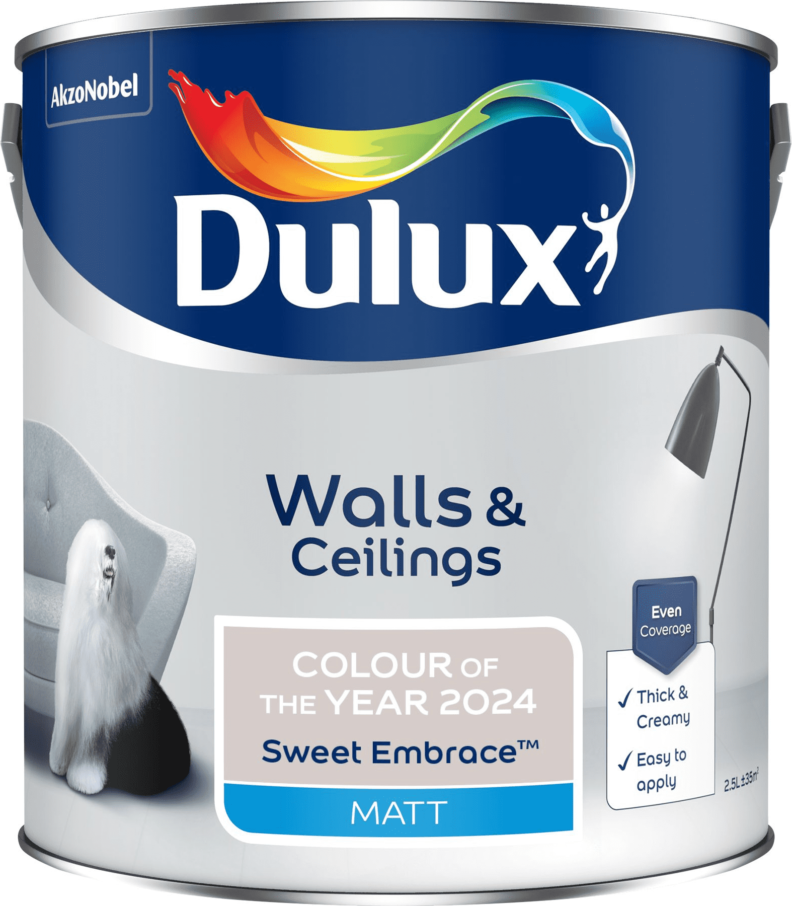 Dulux Matt Emulsion Colour the Year 2024 Sweet Embrace Wall Paint
