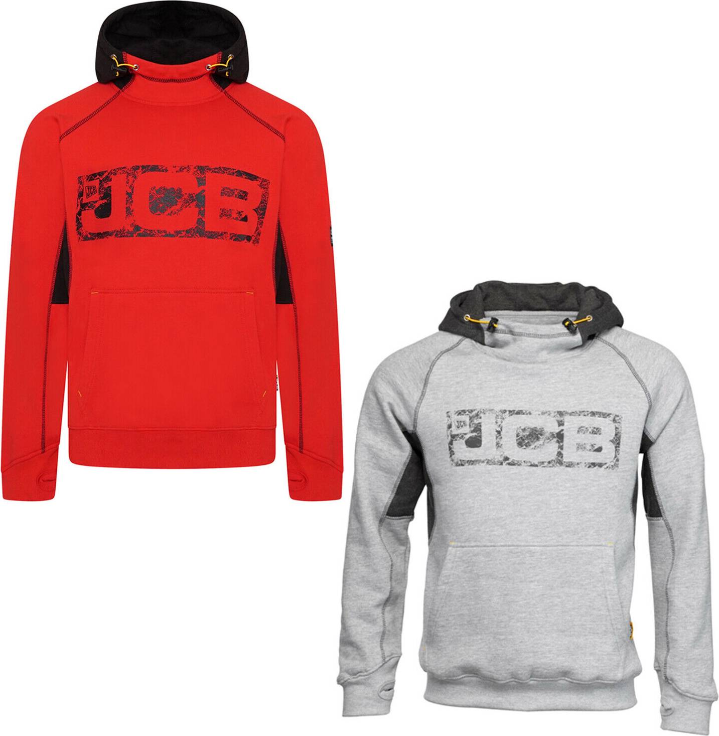 JCB Horton Hoodie Red & Black Work Hooded Jumper • Price