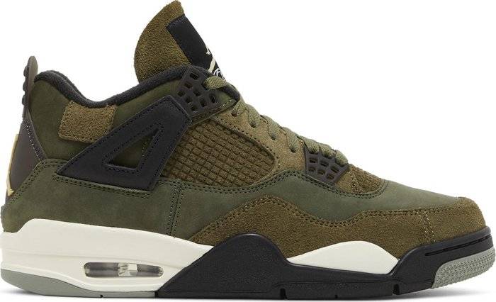 Nike Air Jordan 4 Retro SE Craft GS - Medium Olive/Pale Vanilla/Khaki ...