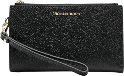 Michael Kors Adele Pebbled Leather Smartphone Wallet - Black/Gold • Price