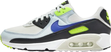 Nike Air Max 90 W - Summit White/Volt/Blue Tint/Racer Blue